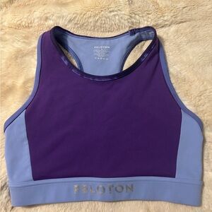 Peloton Dual-Tone Purple and Light Blue Sports Bra